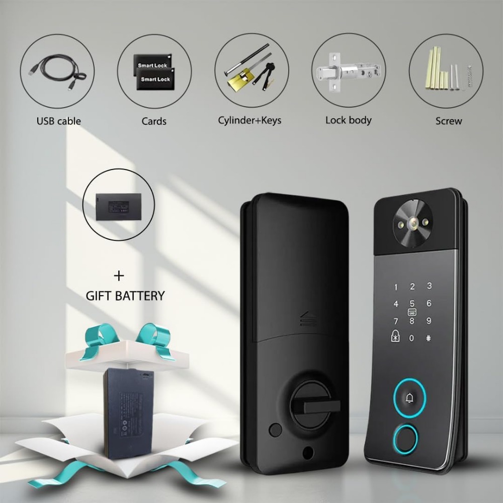 카메라, 초인종 및 비디오 인터콤 기능을 갖춘 스마트  - Smart Door Lock With Camera Intercom 리뷰 및 가격