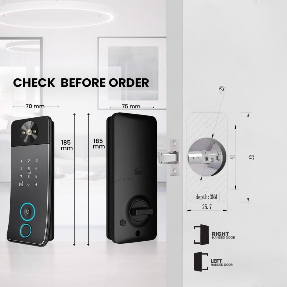 카메라, 초인종 및 비디오 인터콤 기능을 갖춘 스마트  - Smart Door Lock With Camera Intercom 리뷰 및 가격