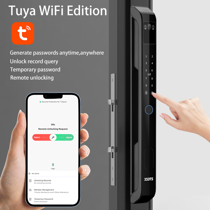 3D 얼굴인식 투야 와이파이 전자 스마트 도어락 손바닥 - Smart Door Lock 3D Face Palm Vein 리뷰 및 가격