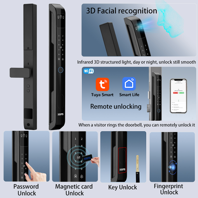 3D 얼굴인식 투야 와이파이 전자 스마트 도어락 손바닥 - Smart Door Lock 3D Face Palm Vein 리뷰 및 가격