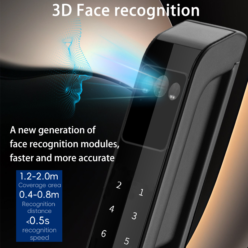 3D 얼굴인식 투야 와이파이 전자 스마트 도어락 손바닥 - Smart Door Lock 3D Face Palm Vein 리뷰 및 가격
