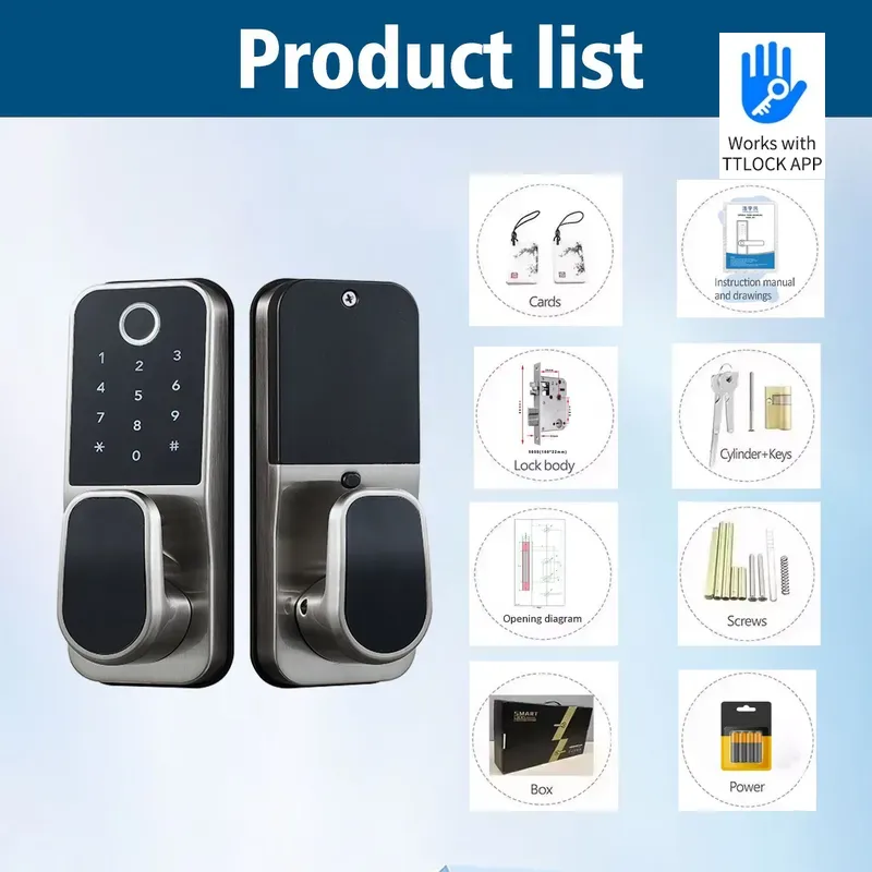SmarDeer IP66 실외 방수 스마트 잠금장치,  - Smart Door Lock 3D Face Palm Vein 리뷰 및 가격