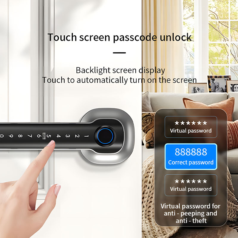 홈 보안 장치 스마트 지문 도어락 디지털 전자 핸들 잠 - Digital Door Lock Fingerprint Handle 리뷰 및 가격