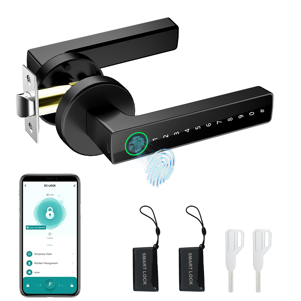 디지털 지문 인식, 전자식 비밀번호, 스마트 키, 투야 - Digital Door Lock Fingerprint Handle 리뷰 및 가격