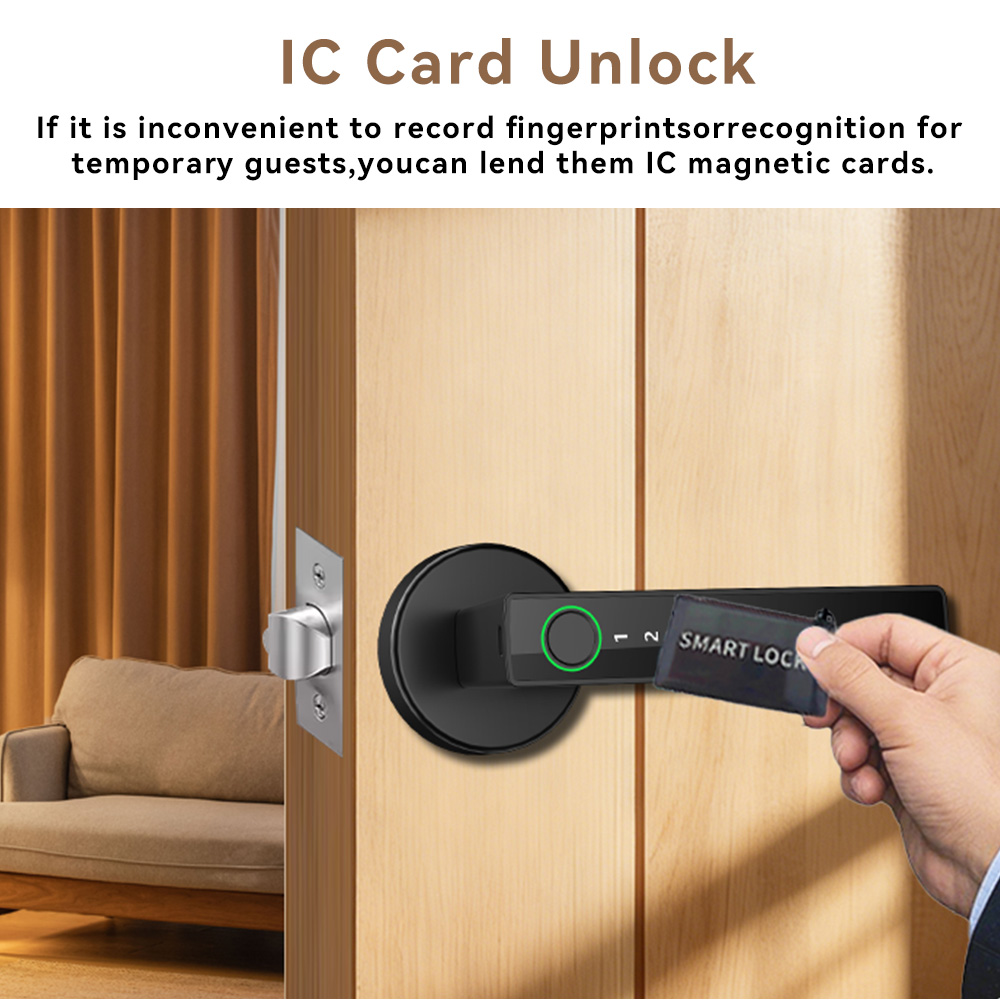 디지털 지문 인식, 전자식 비밀번호, 스마트 키, 투야 - Digital Door Lock Fingerprint Handle 리뷰 및 가격