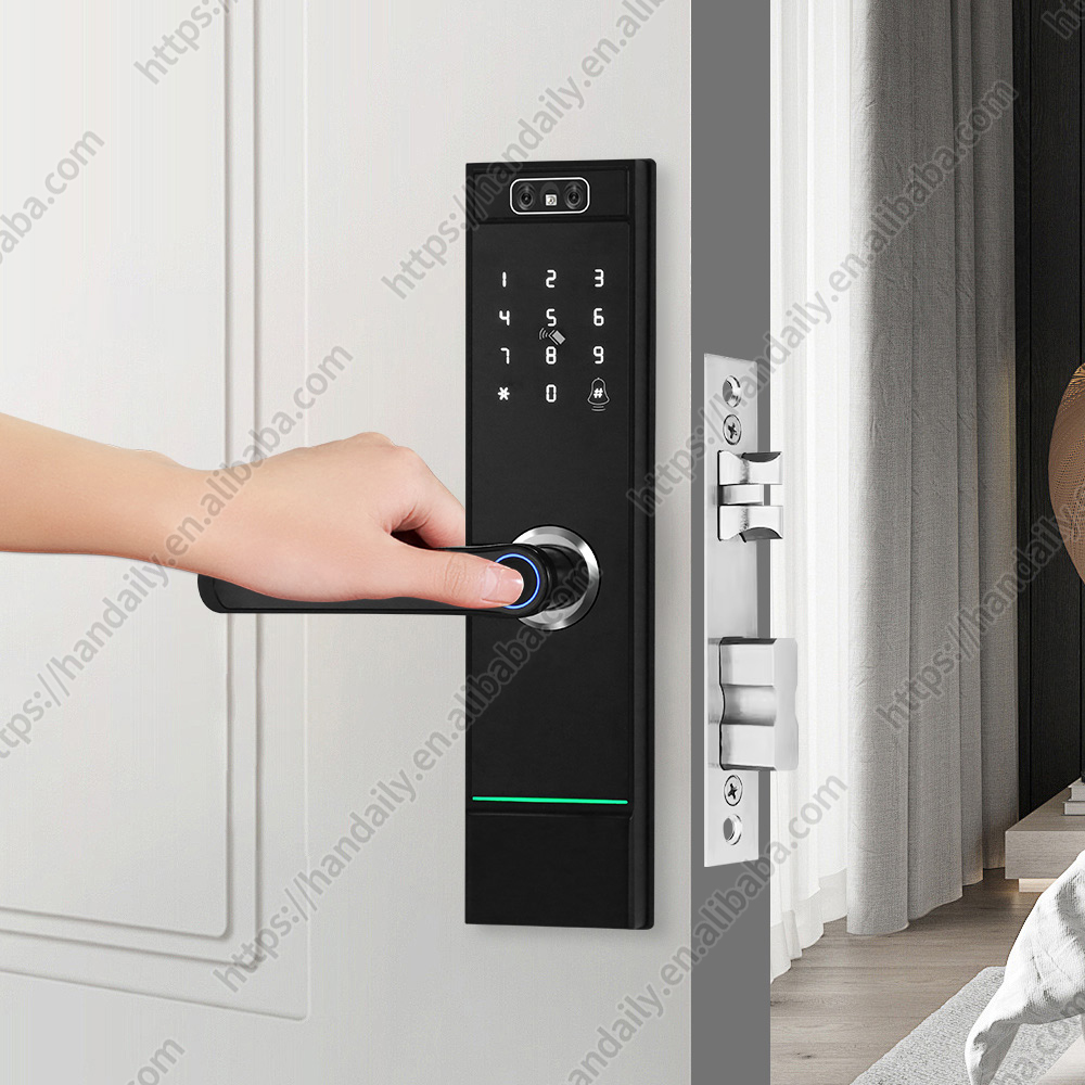고보안 도매 3D 얼굴 인식 지문 지능형 디지털 핸들  - Digital Door Lock Fingerprint Handle 리뷰 및 가격