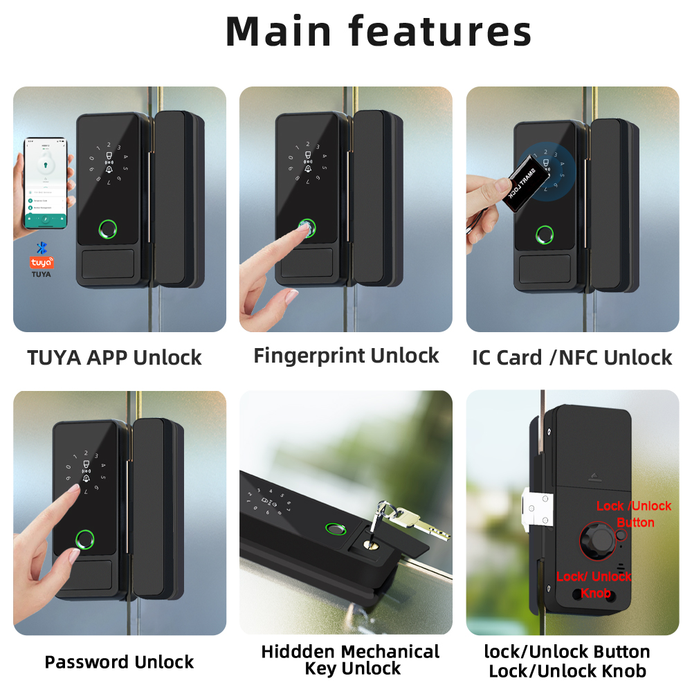 CDOK G18 Tuya 블루투스 유리 문짝 스마트 잠 - Smart Lock Zigbee Gateway 리뷰 및 가격