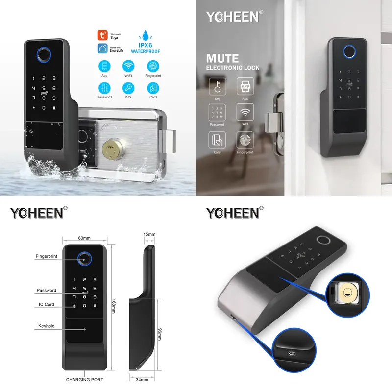 2026 방수 APP WiFi 잠금장치 양면 전자 지문 - Smart Rim Lock Wifi Fingerprint 리뷰 및 가격