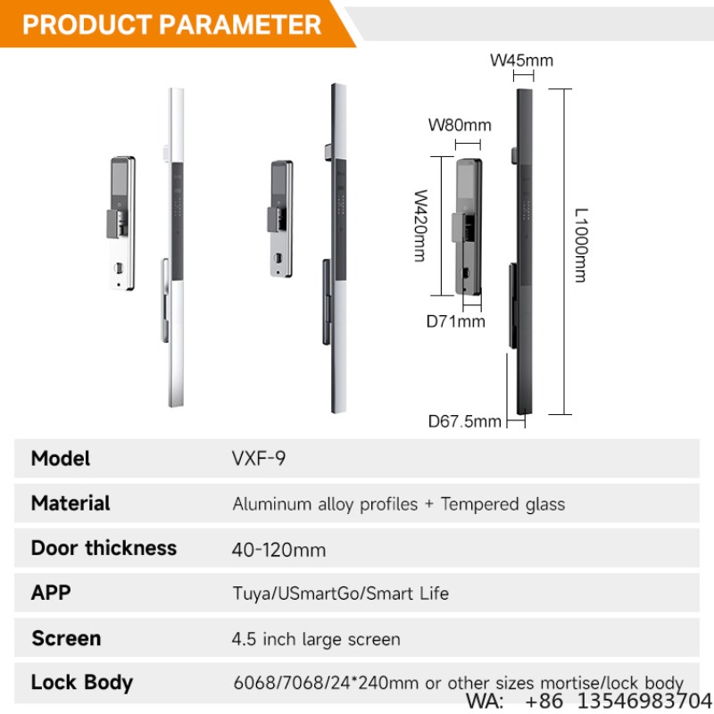 UIELOCK VXF-9 대형 핸들 키리스 출입 홈 보 - Smart Door Lock 3D Face Palm Vein 리뷰 및 가격