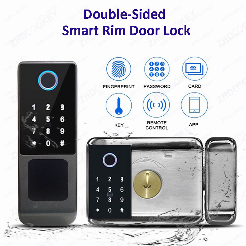 방수 투야 와이파이 원격 스마트 도어락 지문 키패드 노 - Smart Rim Lock Wifi Fingerprint 리뷰 및 가격