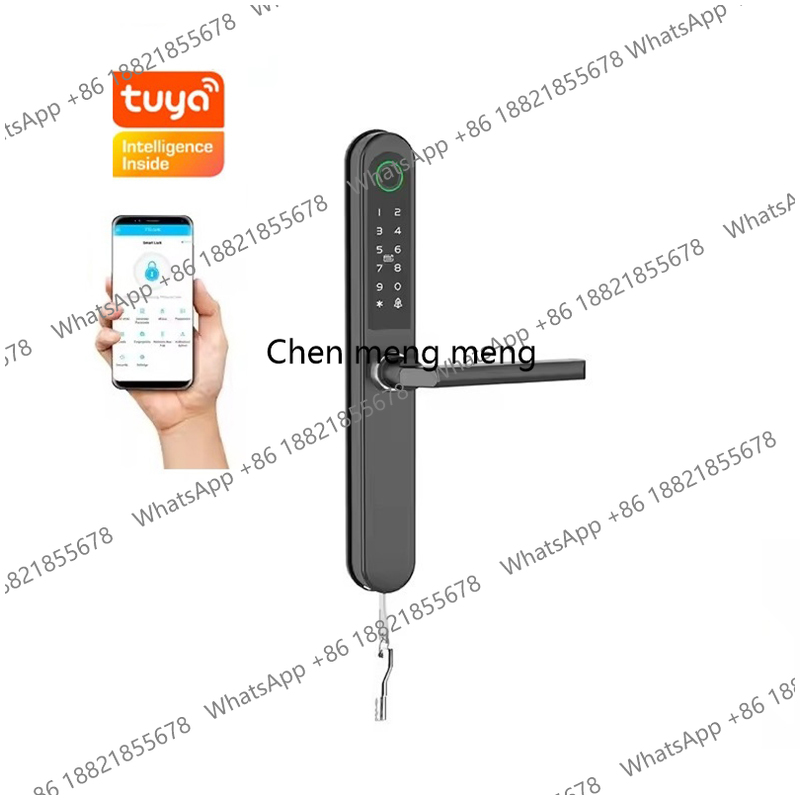 스마트 디지털 블루투스 지문 인식 도어락, 싱글 래치  - Digital Door Lock Fingerprint Handle 리뷰 및 가격