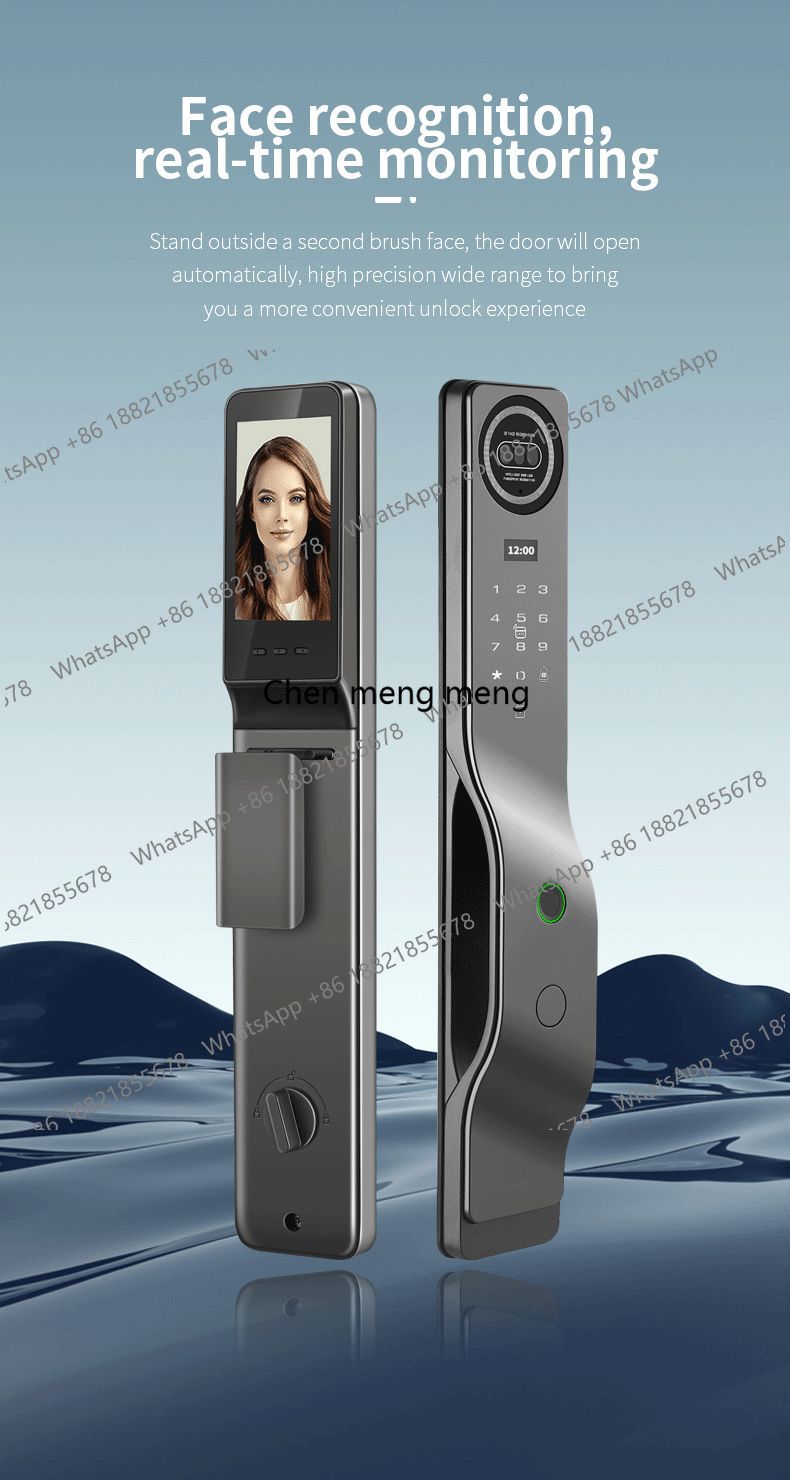 3D 얼굴 인식 지능형 와이파이 디지털 스마트 도어락  - Smart Door Lock 3D Face Palm Vein 리뷰 및 가격