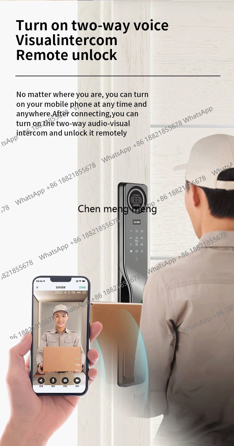 3D 얼굴 인식 지능형 와이파이 디지털 스마트 도어락  - Smart Door Lock 3D Face Palm Vein 리뷰 및 가격