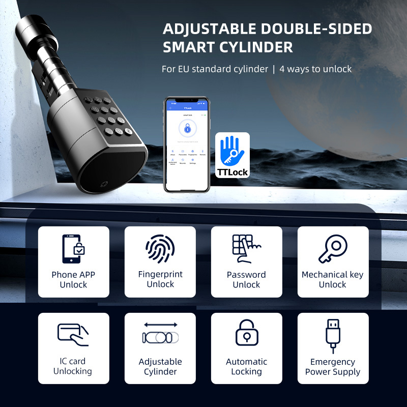 스마트 유로형 원통형 도어락, TTLock 앱 연동,  - Smart Door Lock Fingerprint Wifi 리뷰 및 가격