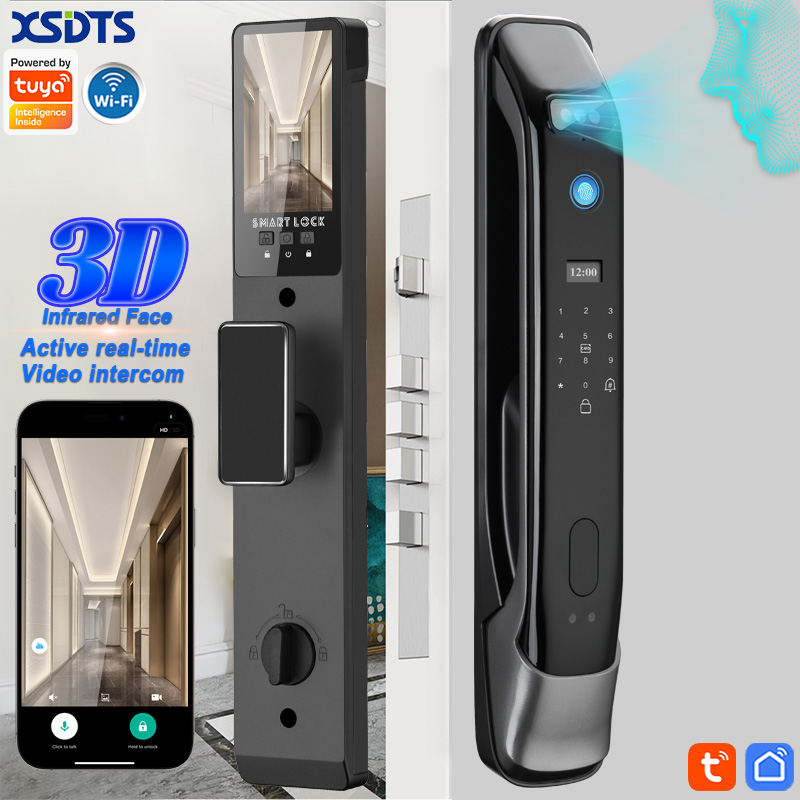 3D 실시간 인터콤 얼굴 인식 디지털 도어 잠금 장치  - Fingerprint Padlock Weatherproof 리뷰 및 가격