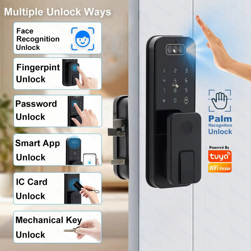 스마트 투야 와이파이 앱 블루투스 도어락, 손바닥 정맥 - Smart Rim Lock Wifi Fingerprint 리뷰 및 가격