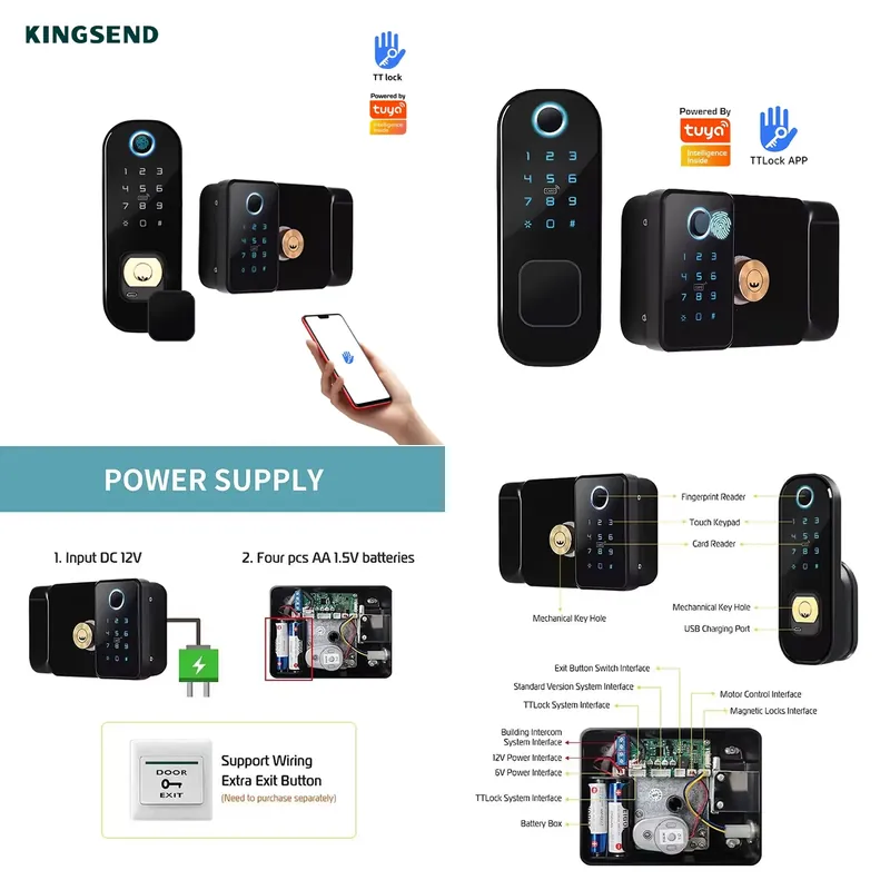 2026년형 고품질 실외 방수 스마트 림락 WIFI 앱 - Smart Rim Lock Wifi Fingerprint 리뷰 및 가격