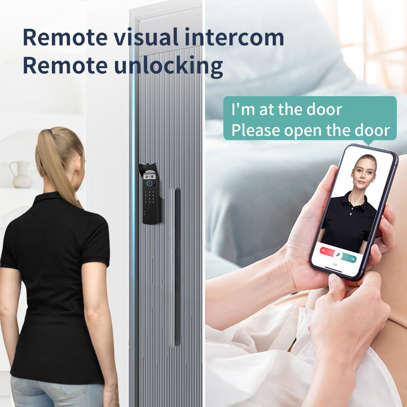 방수 스마트 도어락 원격 앱 비디오 인터콤 3D 얼굴  - Video Door Lock With Camera Peephole 리뷰 및 가격