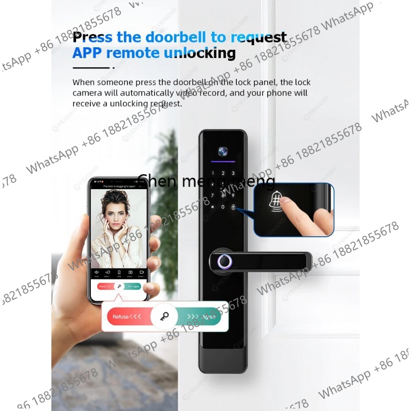 카메라 비디오 인터콤 잠금 장치 앱 원격 잠금 해제 디 - Video Door Lock With Camera Peephole 리뷰 및 가격