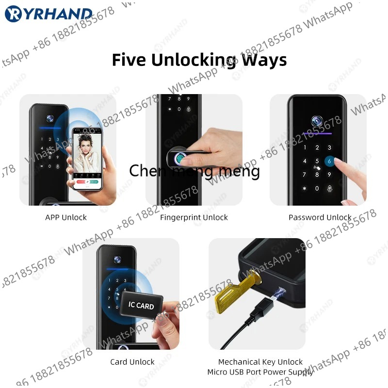 카메라 비디오 인터콤 잠금 장치 앱 원격 잠금 해제 디 - Video Door Lock With Camera Peephole 리뷰 및 가격