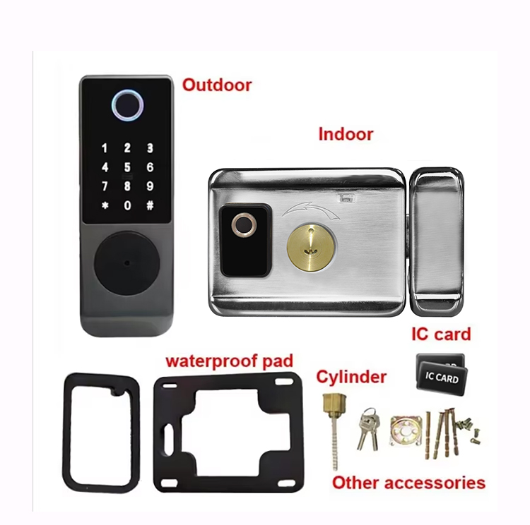 공장 가격 야외 방수 RFID 키리스 투야 스마트 도어 - Smart Rim Lock Wifi Fingerprint 리뷰 및 가격