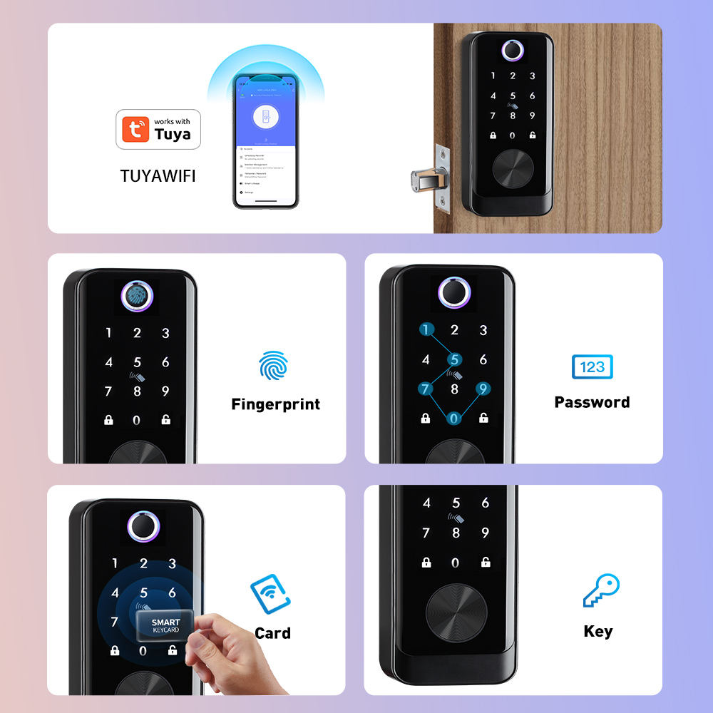 새틴 니켈 투야 와이파이 스마트 홈 앱 TT락 전자 지 - Smart Lock Deadbolt Keypad Bluetooth 리뷰 및 가격