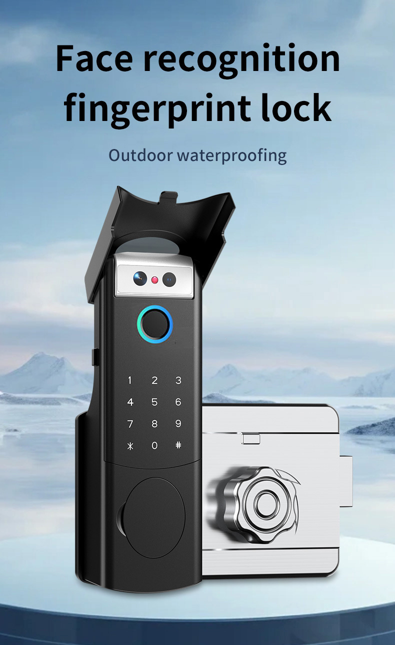 방수 림 잠금 장치 지문 잠금 장치 APP 원격 잠금  - Smart Rim Lock Wifi Fingerprint 리뷰 및 가격