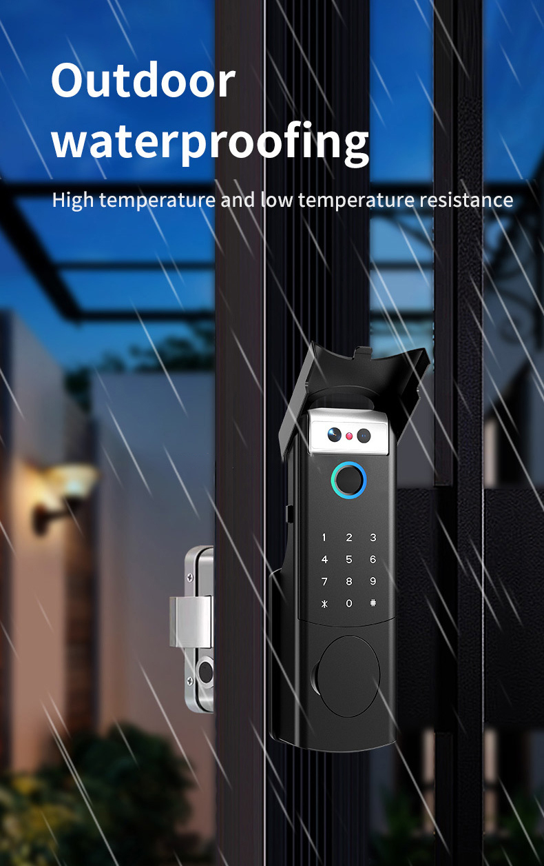 방수 림 잠금 장치 지문 잠금 장치 APP 원격 잠금  - Smart Rim Lock Wifi Fingerprint 리뷰 및 가격