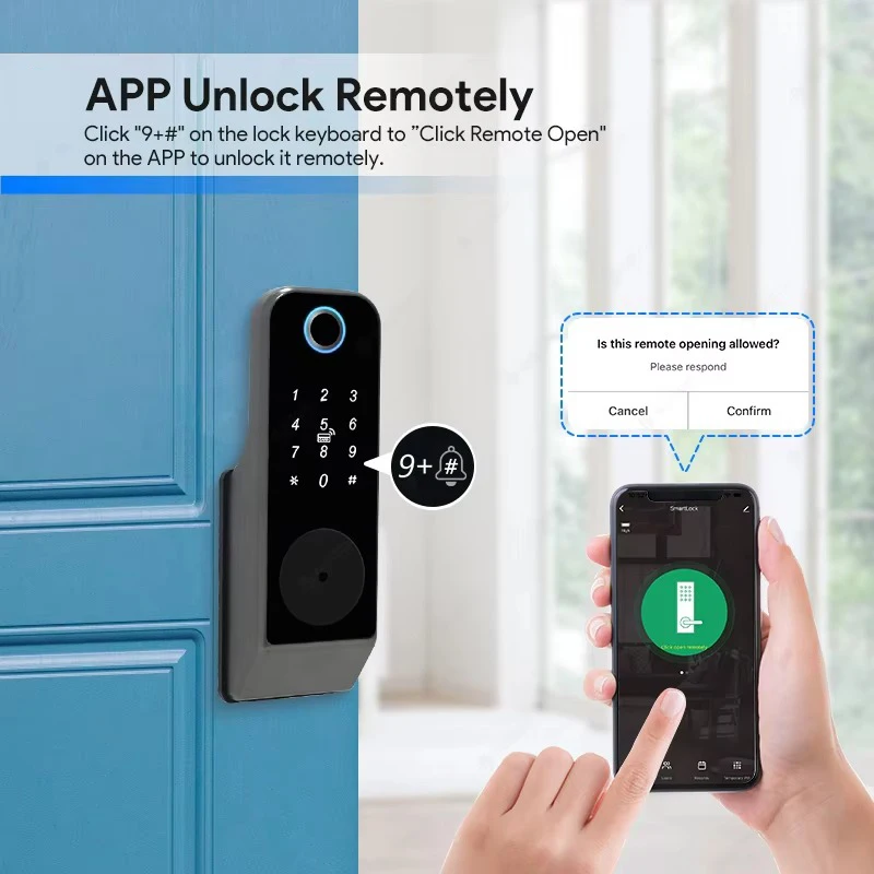 방수 야외 스마트 도어락 투야 와이파이 지문 비밀번호  - Smart Rim Lock Wifi Fingerprint 리뷰 및 가격
