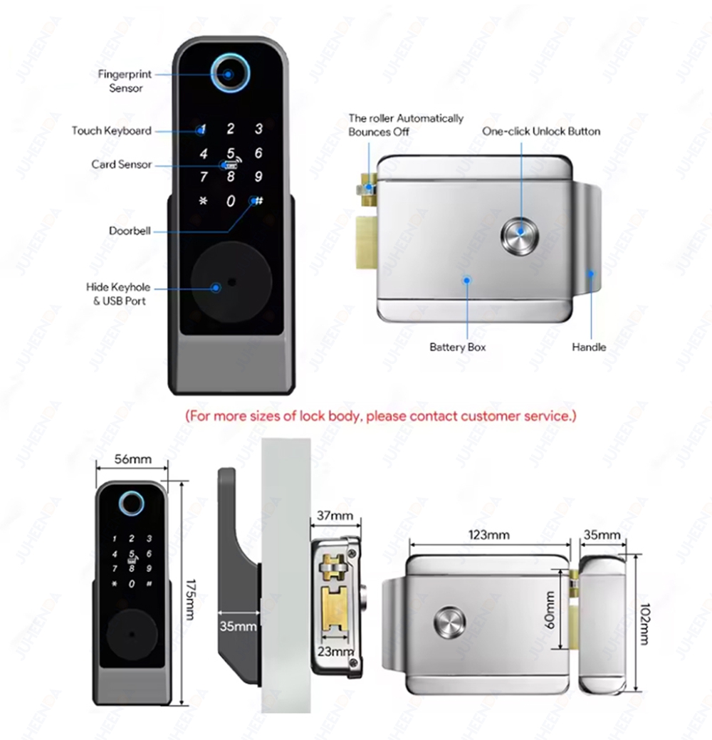 방수 야외 스마트 도어락 투야 와이파이 지문 비밀번호  - Smart Rim Lock Wifi Fingerprint 리뷰 및 가격