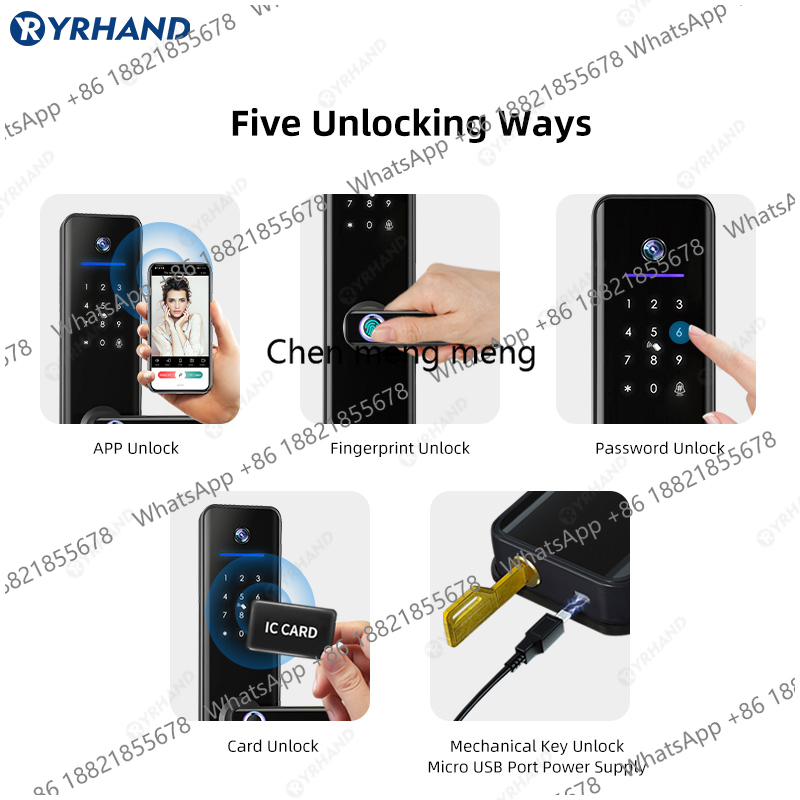 YRHAND Tuya Wifi 카메라 비디오 인터콤 잠 - Video Door Lock With Camera Peephole 리뷰 및 가격