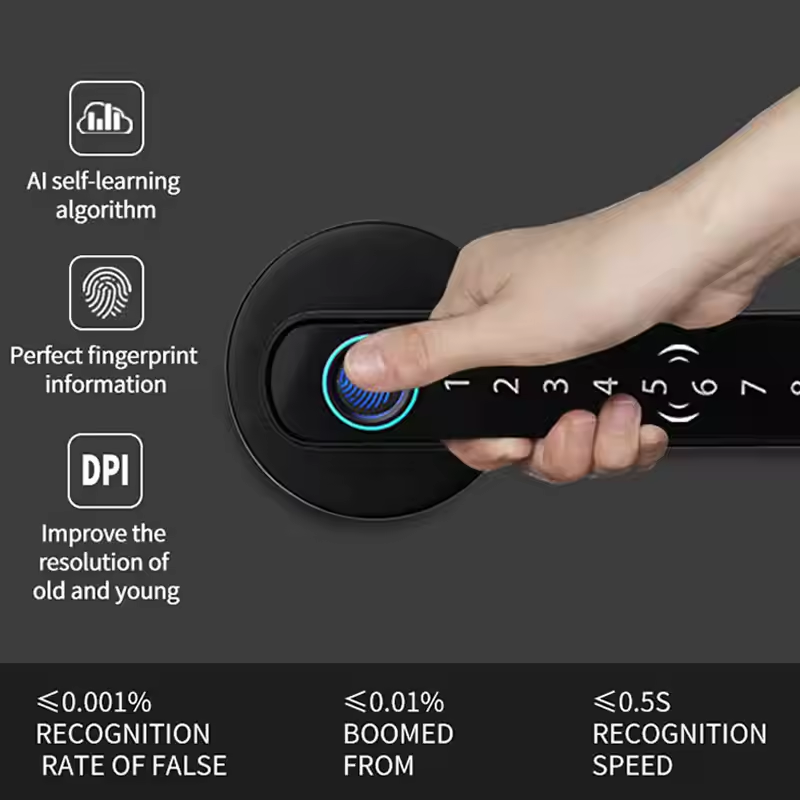 1개 스마트 도어락, 지문/비밀번호/카드/키/앱 제어, - Smart Door Lock Tuya App 리뷰 및 가격