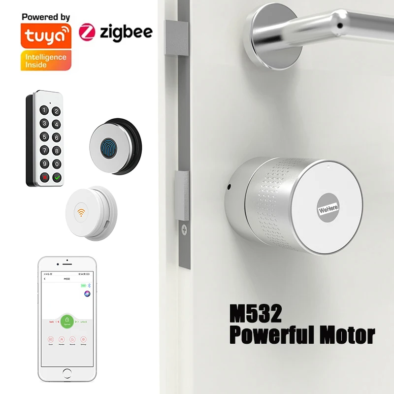 Tuya Wehere 앱 스마트 문짝 잠금 장치, 강력 - Smart Lock Zigbee Gateway 리뷰 및 가격