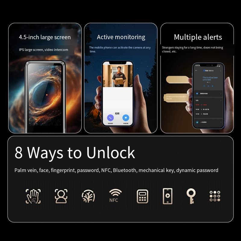 샤오미 미지아 미홈 앱 지문 도어벨 3D 얼굴 손바닥  - Smart Door Lock Fingerprint Wifi 리뷰 및 가격