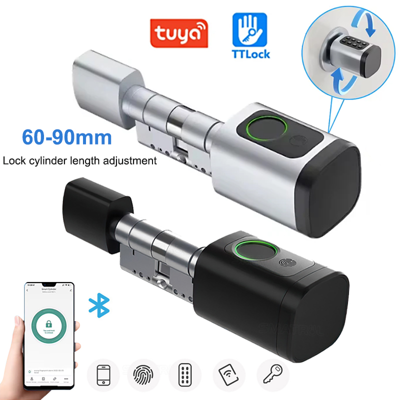 60-90mm 조절 가능 TT 잠금장치/ Tuya 블루 - Smart Door Lock Tuya App 리뷰 및 가격