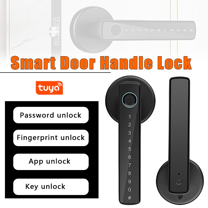 Tuya 스마트 지문 잠금 장치 블루투스 무선 전자 디 - Digital Door Lock Fingerprint Handle 리뷰 및 가격