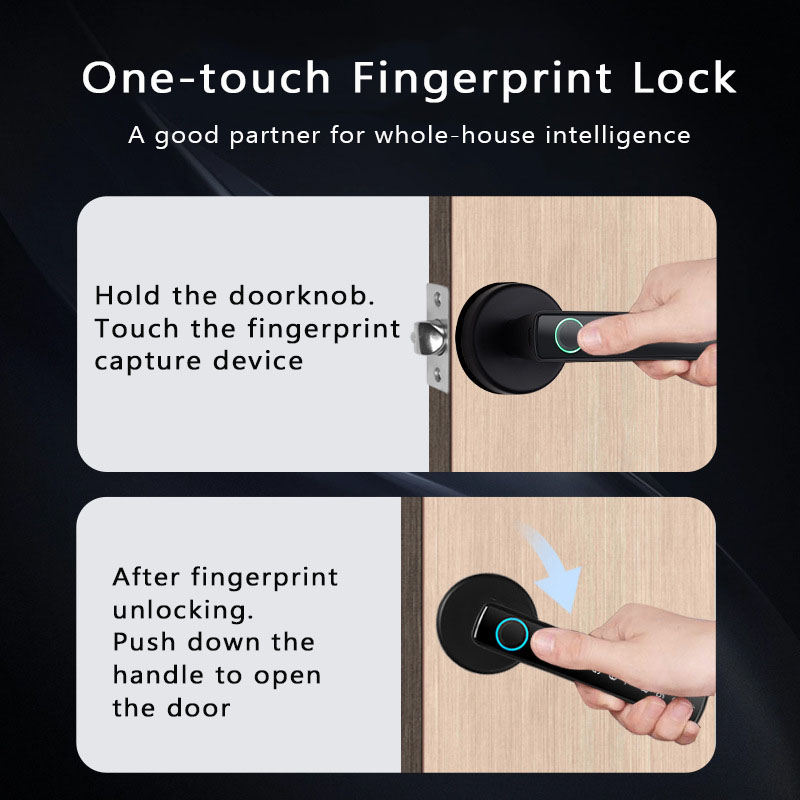 Tuya 스마트 지문 잠금 장치 블루투스 무선 전자 디 - Digital Door Lock Fingerprint Handle 리뷰 및 가격