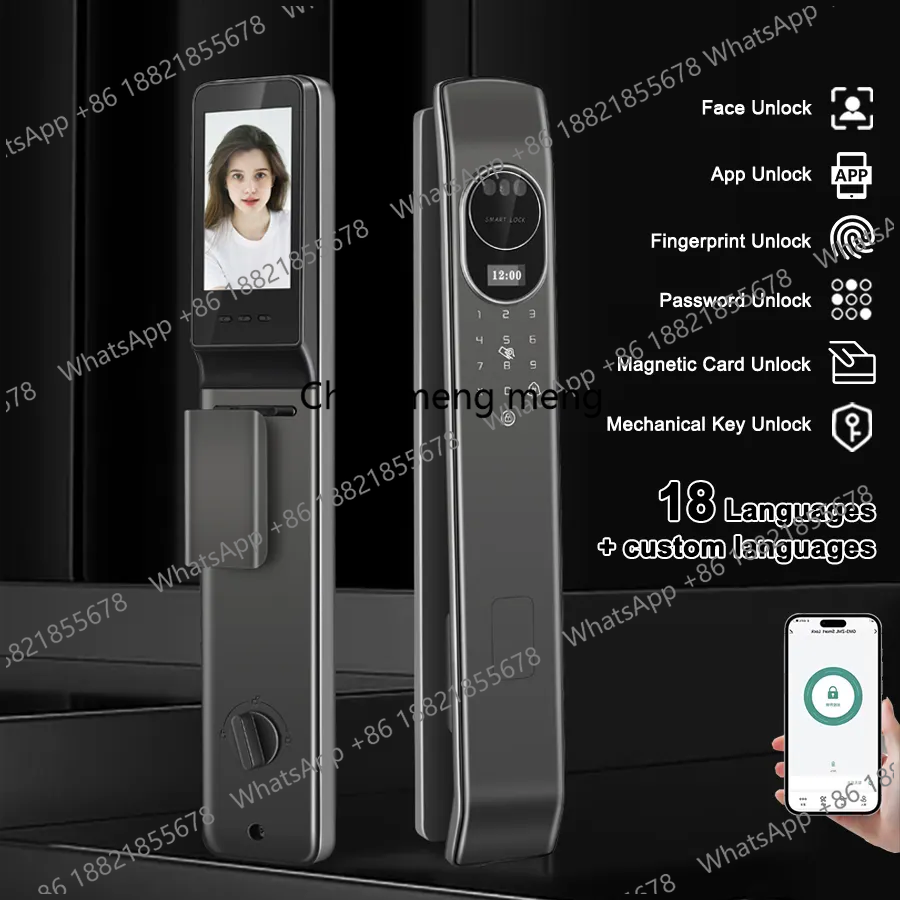 원격 와이파이 스마트 도어락, 지문인식 얼굴인식 지그비 - Smart Lock Zigbee Gateway 리뷰 및 가격