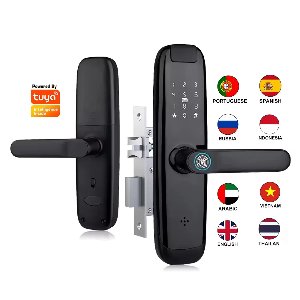 스마트 지문 인식 키리스 도어락 디지털 전자 도어락,  - Digital Door Lock Fingerprint Handle 리뷰 및 가격