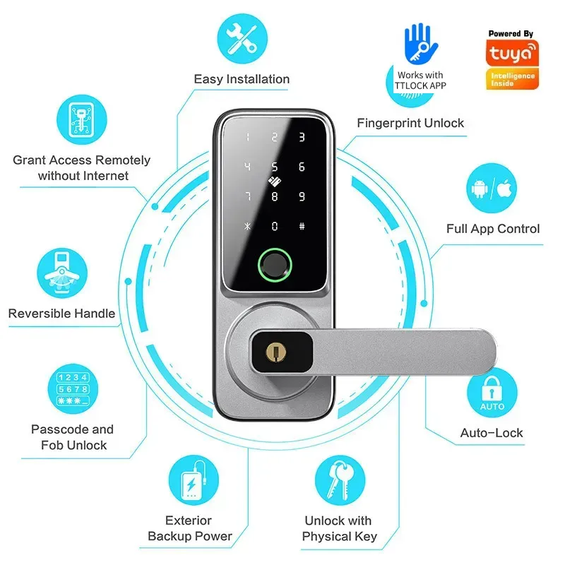 TTLock 블루투스 스마트 도어락, 지문, 비밀번호, - Smart Lock Deadbolt Keypad Bluetooth 리뷰 및 가격
