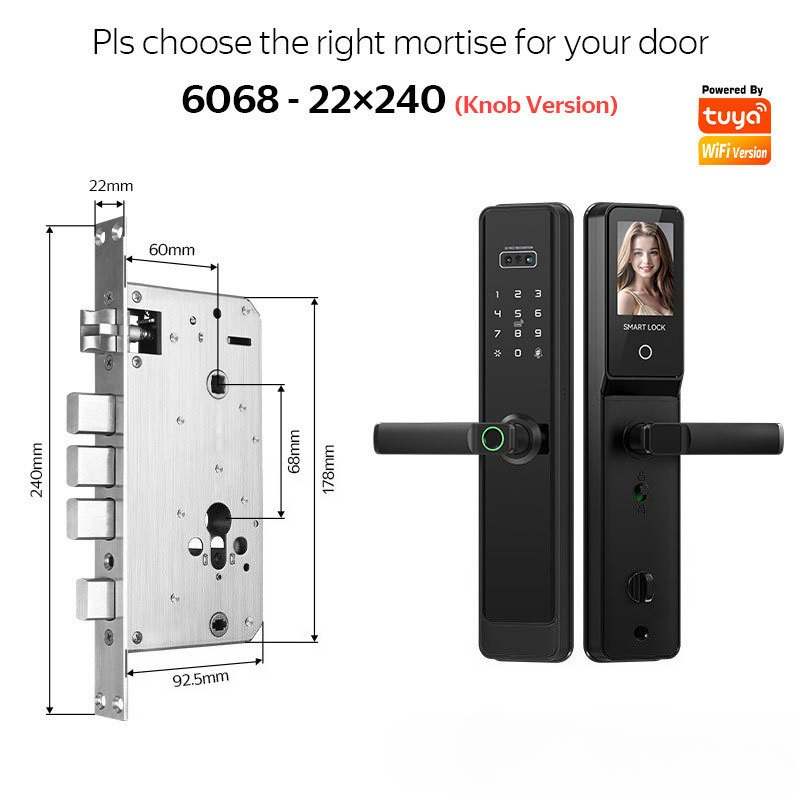 EGFirtor 반자동Tuya 지문 비밀번호 잠금 장치 - Smart Door Lock Fingerprint Wifi 리뷰 및 가격
