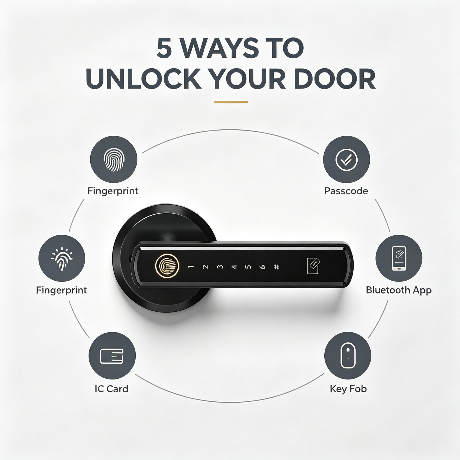 실내용 스마트 도어락, 지문 인식, 키패드, 앱 제어  - Smart Lock Deadbolt Keypad Bluetooth 리뷰 및 가격