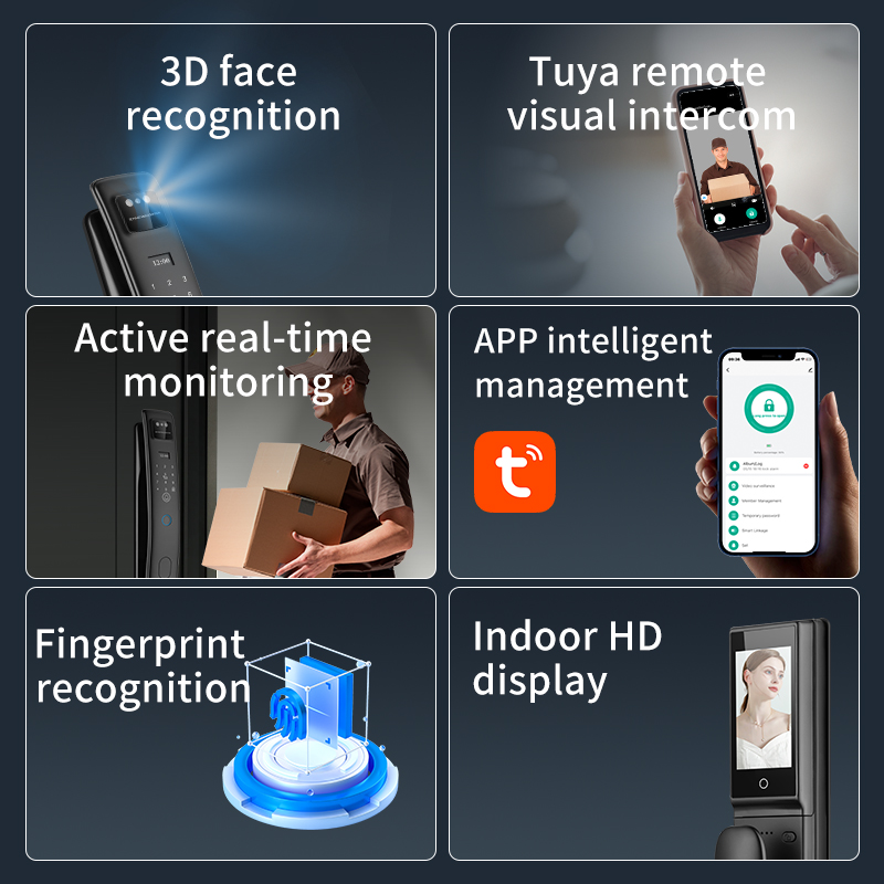 얼굴 인식 스마트 도어락 투야 비디오 인터콤 WiFi  - Smart Door Lock With Camera Intercom 리뷰 및 가격