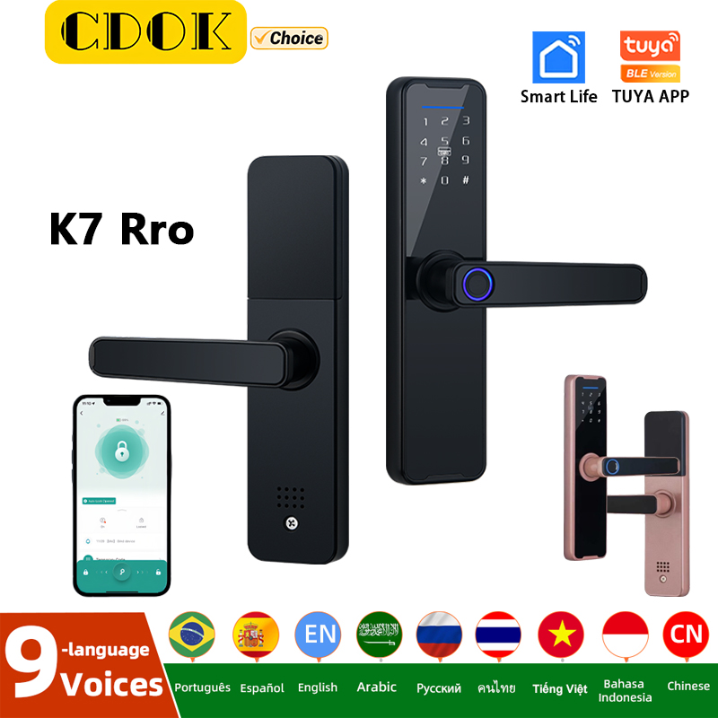 CDOK K7 Pro Tuya 스마트 잠금 장치 지문  - Smart Lock Zigbee Gateway 리뷰 및 가격