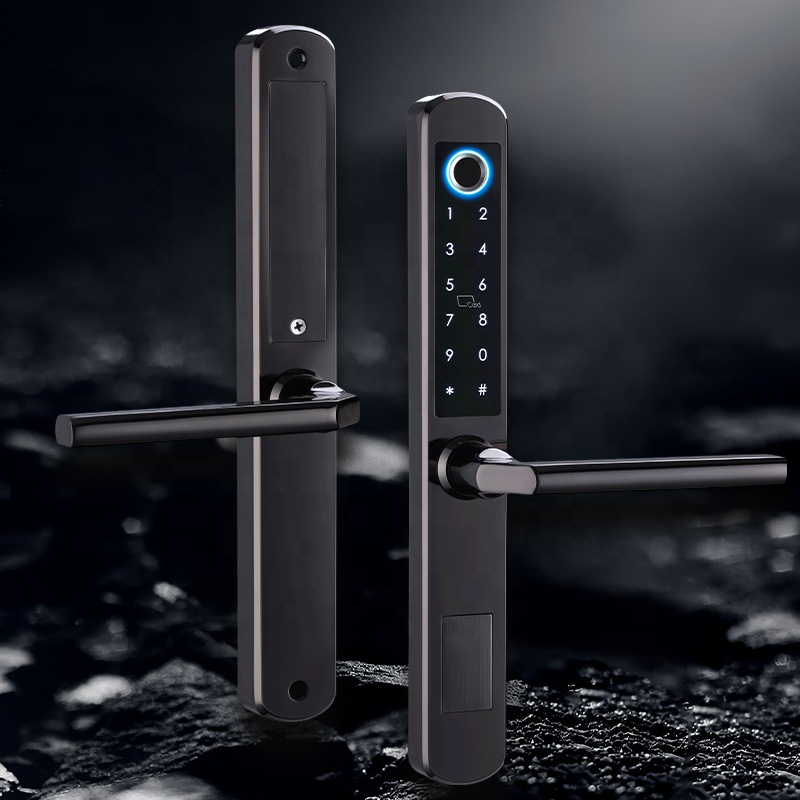 IP66 알루미늄 안뜰 슬라이딩 유리 도어 스마트 잠금 - Digital Door Lock Fingerprint Handle 리뷰 및 가격