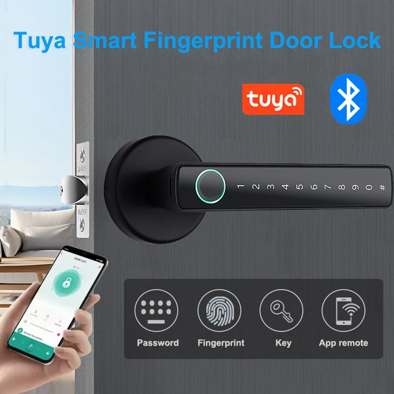 Tuya 스마트 지문 잠금 장치 금융 수준 전자 실내  - Smart Lock Zigbee Gateway 리뷰 및 가격