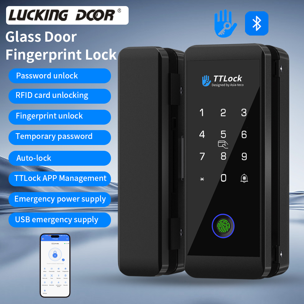 TTLOCK 스마트 유리문 잠금장치, 지문 인식 기능, - Smart Door Lock Fingerprint Wifi 리뷰 및 가격