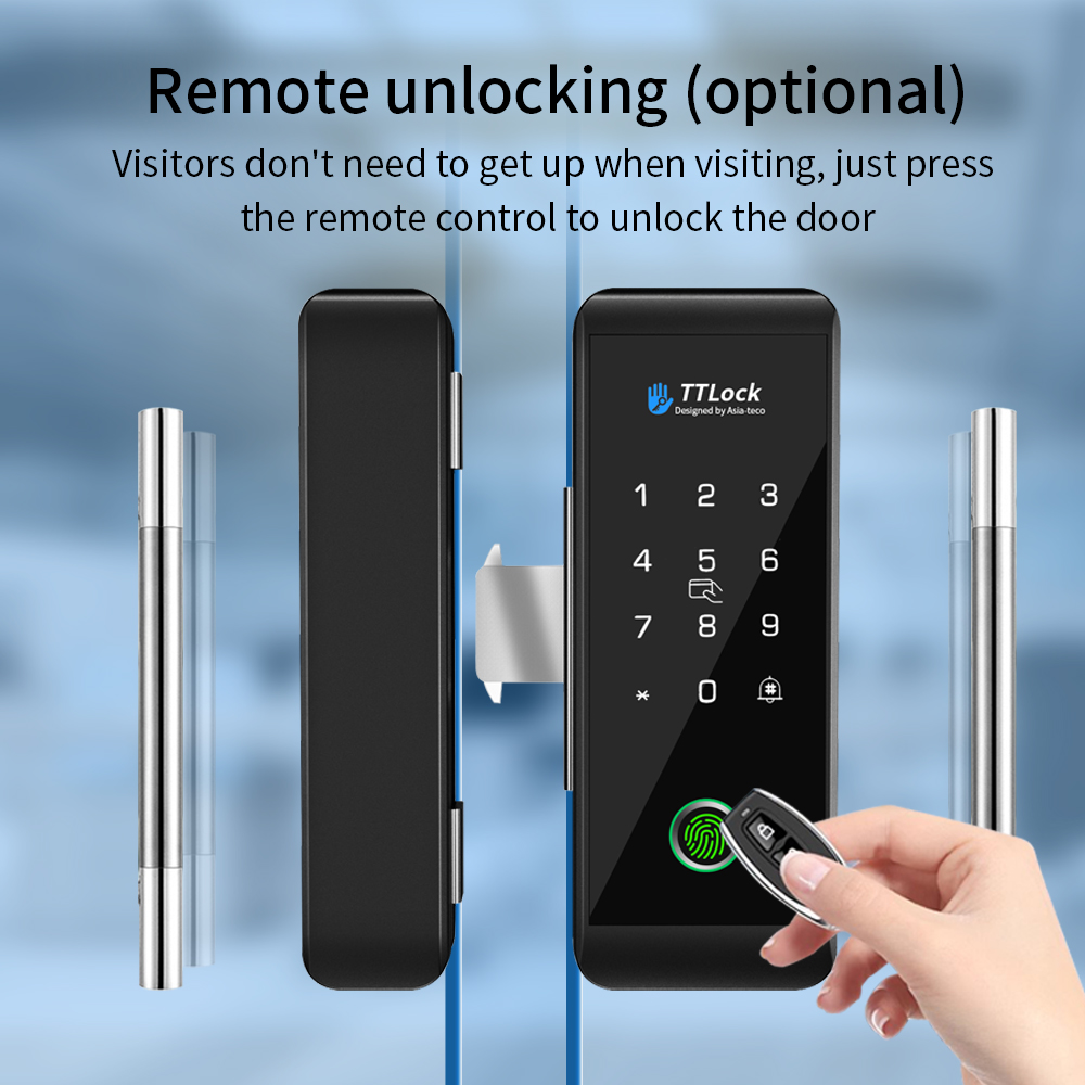 TTLOCK 스마트 유리문 잠금장치, 지문 인식 기능, - Smart Door Lock Fingerprint Wifi 리뷰 및 가격
