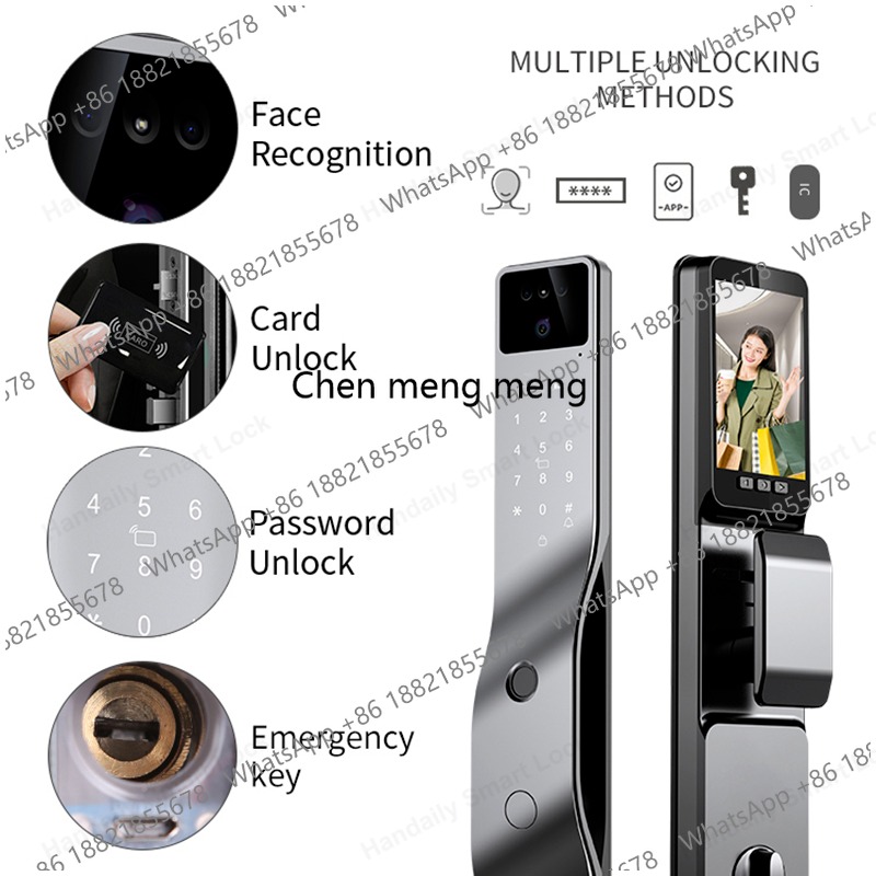 3D 얼굴인식 스마트 도어락 (투야 와이파이 지문 비디 - Video Door Lock With Camera Peephole 리뷰 및 가격