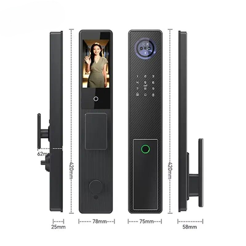 지문 인식 알루미늄 스마트 도어락, 3D 얼굴 인식 및 - Smart Door Lock 3D Face Palm Vein 리뷰 및 가격